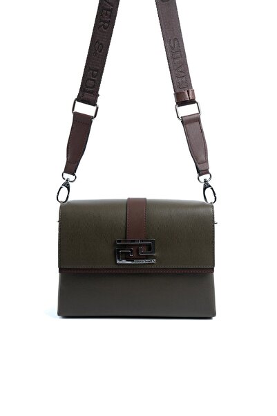 Silver Polo حقيبة كروس نسائية باللون الكاكي - بني SP1009