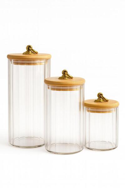 NZR Metal kulplu bambu kapaklı klasik baharatlık