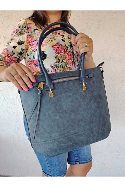 Various Geanta de umar, bleumarin, mare