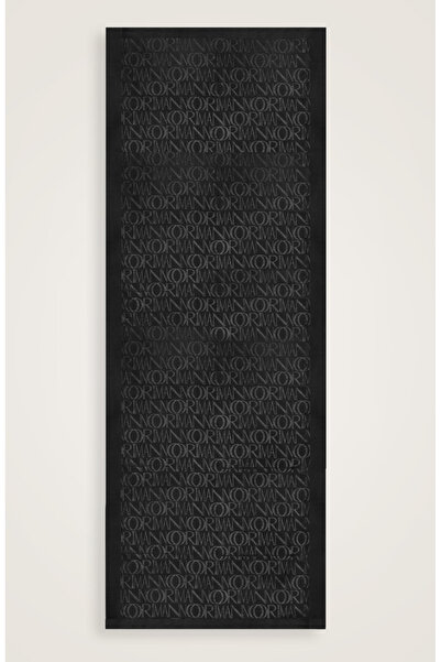 Imannoor Șal Monogram Bordo Lucios Jacquard 70x200