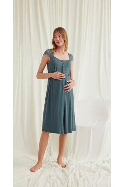 NightLove قميص نوم للحوامل بأزرار أمامية من موناميس 18536