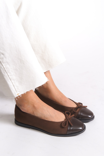 Riccon Women's Ballet Flats 0012098 Brown Suede