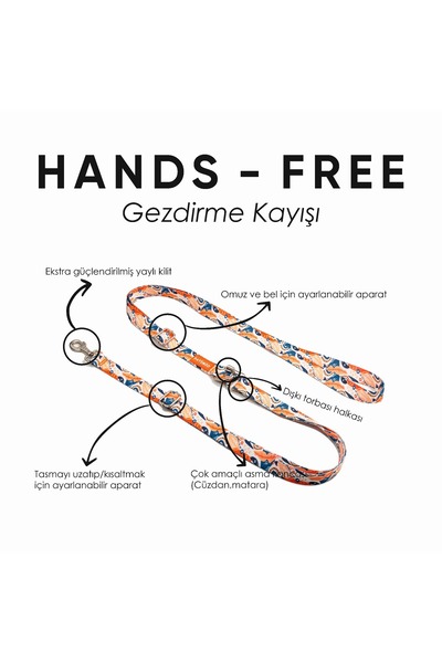PATİMİO Spring Hands-Free Eller Serbest Gezdirme Kayışı Tasması
