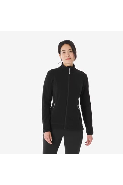 Decathlon Women's Fleece Coat - Black - Mh100