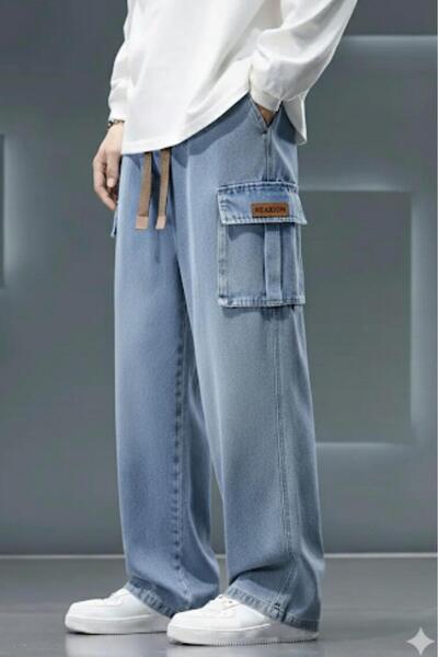 Oksit Reax Luiz Еластичні та шнуровані комбінезони Baggy Fit Джинсові штани з кишенями