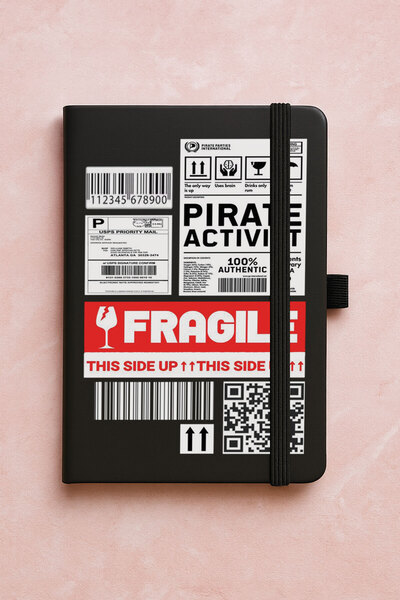 Cekuonline Promotional Undated Premium Thermo Notebook Patterned 192 Sheets - Fragile