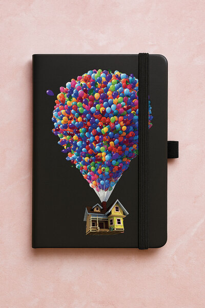 Cekuonline Promotional Undated Premium Thermo Notebook Patterned 192 Sheets - Bubble House