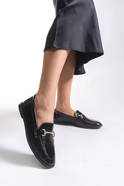 Riccon Winlayna Women's Ballet Flats 0012093 Black Leather