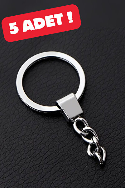 Genç 3D 5'li Lüks Metal Anahtarlık Halkası Seti | Kaliteli, Sağlam ve Şık Tas...