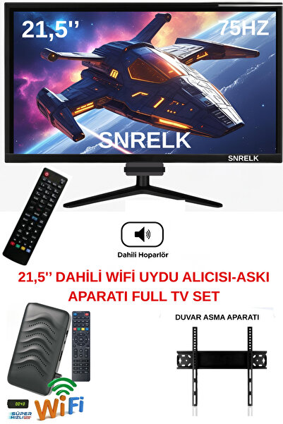SNRELK sencrom 21,5'' 54 EKRAN PRO DAHİLİ HOPARLÖR (DAHİLİ WİFİ) UYDU ALICISI FULL TV SET MONİTÖR