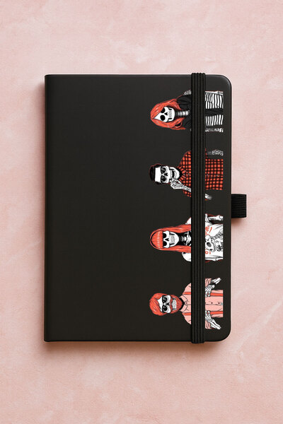 Cekuonline Promotional Undated Premium Thermo Notebook Patterned 192 Sheets - Skull Family