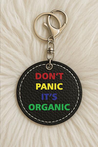 Cekuonline سلسلة مفاتيح جلدية للجنسين مطبوعة بتصميم مرحة مع خطاف باللون الأسود: عضوي