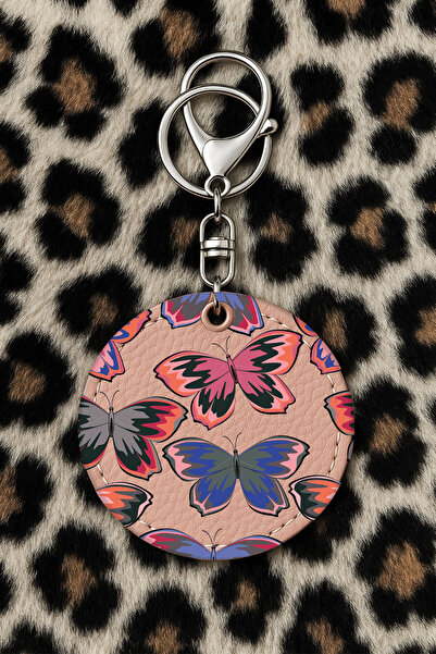 Cekuonline Collectible Leather Keychain with Humorous Print and Hook Powder P...