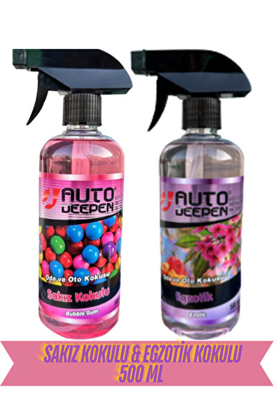 AutoDeepen 2Lİ OTO KOKU SETİ SAKIZ KOKULU 500ML VE EGZOTİK KOKULU 500ML ARABA...