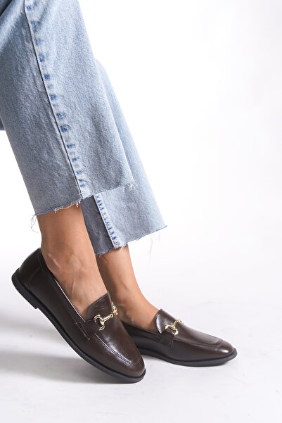 Riccon Winlayna Kadın Babet 0012093 Kahverengi Cilt