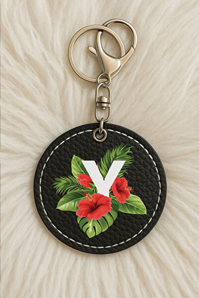 Cekuonline Unisex Men/Women Leather Keychain Humorous Printed with Hook Black...