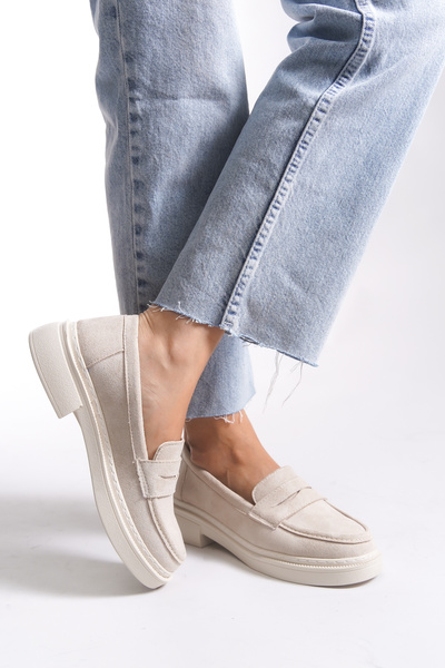 Riccon Loafer pentru femei 00121824 piele intoarsa