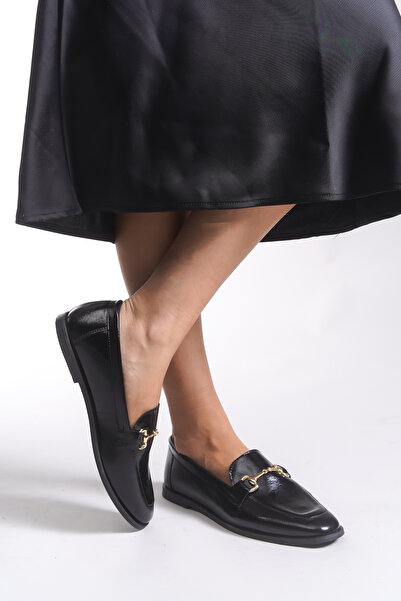 Riccon Winlayna Women's Ballet Flats 0012093 Black Leather