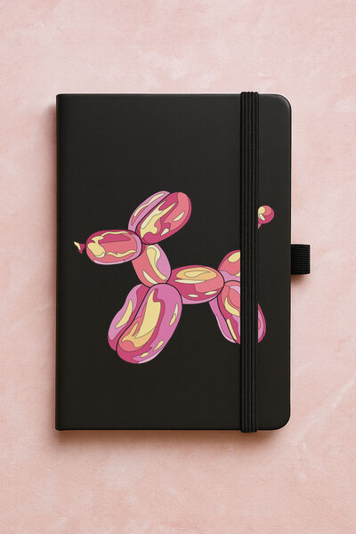 Cekuonline Promotional Undated Premium Thermo Notebook Patterned 192 Sheets - Balloon Dog