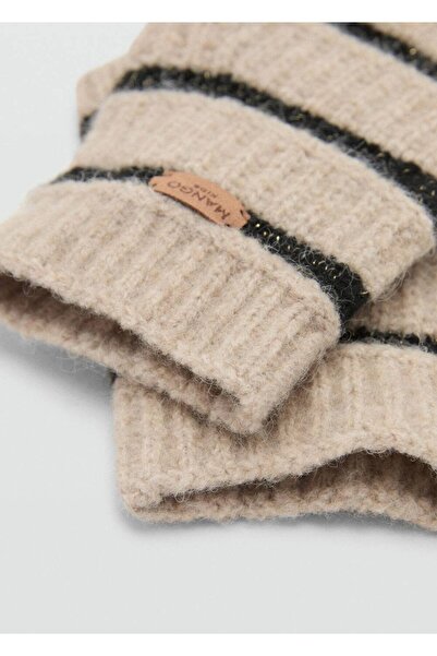 MANGO Kids Çizgili örgü eldiven