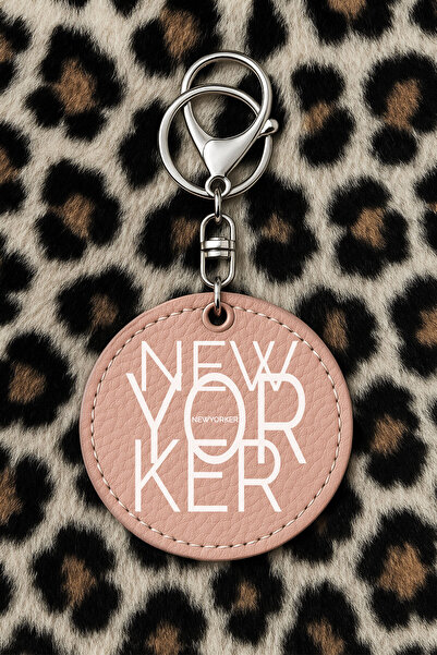 Cekuonline Collectible Leather Keychain with Humorous Print and Hook Powder P...