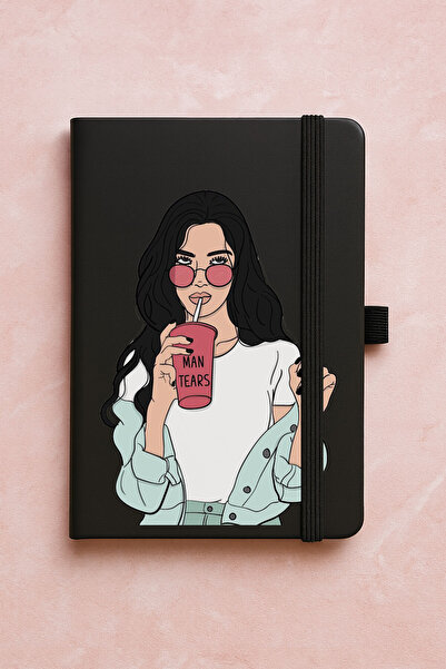 Cekuonline Promotional Undated Premium Thermo Notebook Patterned 192 Sheets - Man Tears