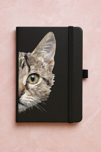 Cekuonline Promotional Undated Premium Thermo Notebook Patterned 192 Sheets - Cat Collage