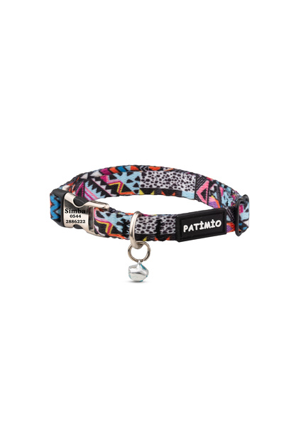 PATİMİO Astro Ayarlanabilir, Metal Kilitli Çıngıraklı Kedi Boyun Tasması,İsim...