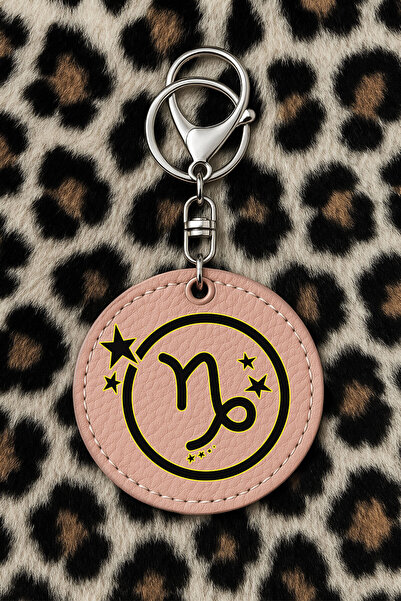 Cekuonline Collectible Leather Keychain with Humorous Print and Hook Powderpi...