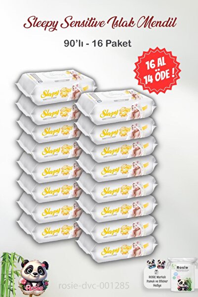 Sleepy اشتري 16 وادفع 14 - مناديل مبللة سليبي الحساسة 90 روزي