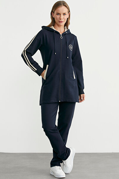 Sementa Σετ αθλητικής φόρμας με κουκούλα και φερμουάρ - Μπλε ναυτικό
