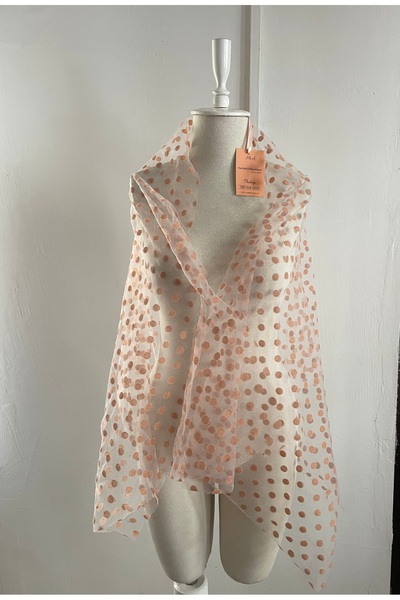 Nurcanilirboutique شال كتف خفيف وأنيق للارتداء فوق الملابس مع تول مكمل