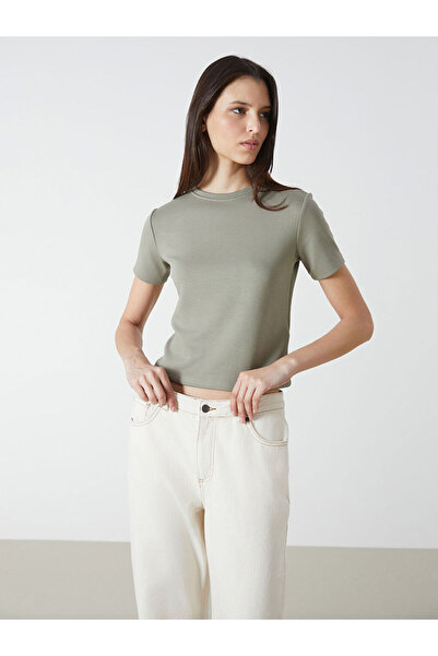 LC Waikiki Green Crew Neck Women's T-Shirt