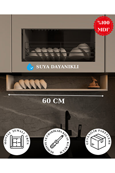 Genel Markalar Mutfak Dolap Altı MDF 60 cm Raf | Suya Dayanıklı
