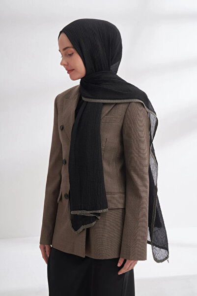 ARMANDA Muslin Shawl Black
