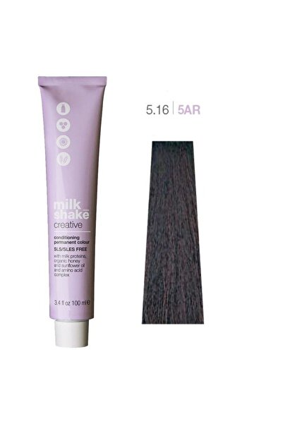 Milkshake Hair Dye 5.16/5AR Permanent - Creative Conditioning Permanent Colour Ash Brown Intense Light Red - M