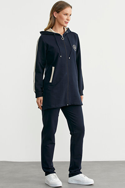 Sementa Σετ αθλητικής φόρμας με κουκούλα και φερμουάρ - Μπλε ναυτικό