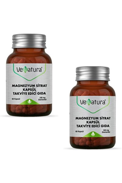 VeNatura Magnezyum Sitrat 60 Kapsül 2 Adet