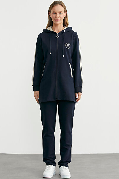 Sementa Σετ αθλητικής φόρμας με κουκούλα και φερμουάρ - Μπλε ναυτικό