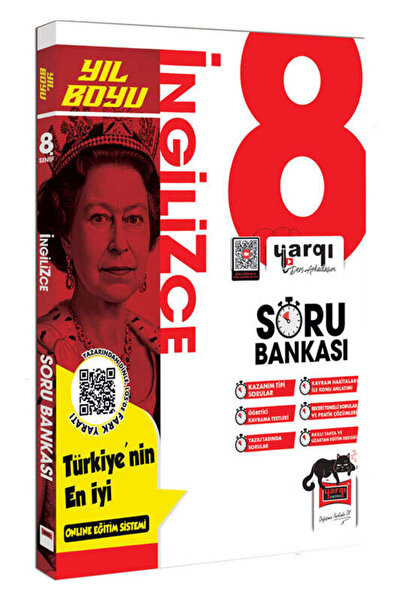 Yargı Yayınevi Yargı Ders Arkadaşım 8.Sınıf LGS İngilizce Yıl Boyu Soru Bankası