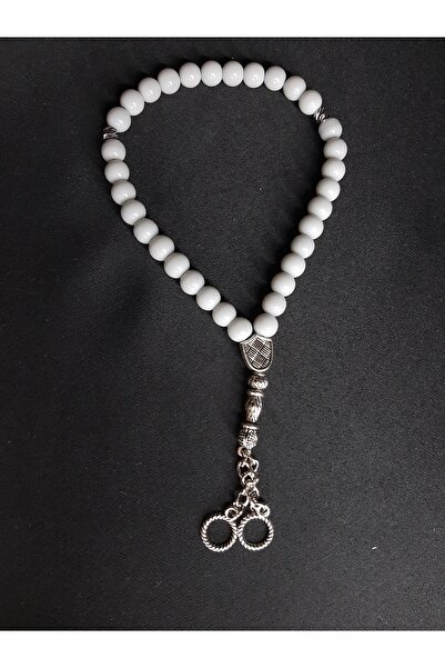 MRYart Gray Color Glass Beads 33Pcs Prayer Beads