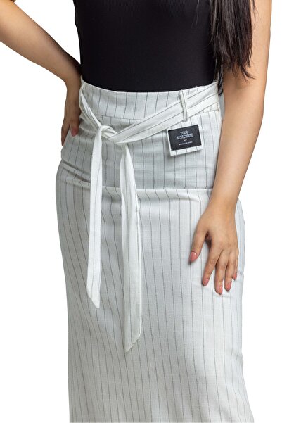 SUGA Elegance striped skirt