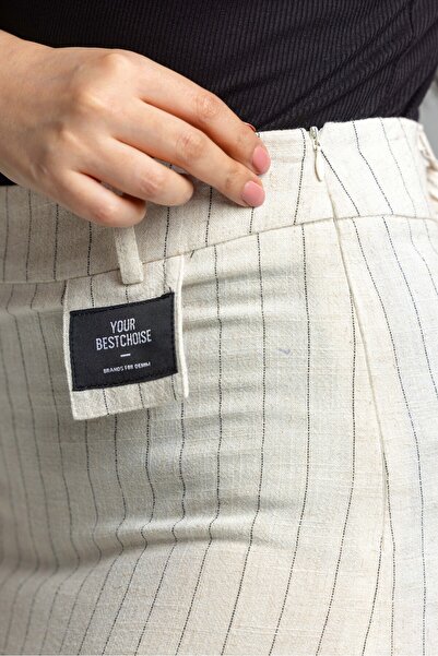 SUGA Elegance striped skirt