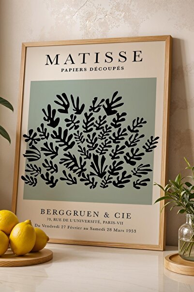 Saturn Henri Matisse Papiers Decoupes Framed Painting - Paper Cut Art - Eclectic Style Wall Decor