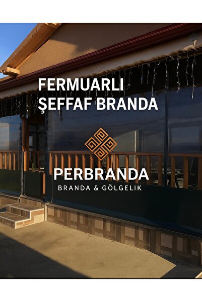 PERBRANDA 220 X 250 Cm Fermuarlı Şeffaf Branda - Renkli PVC Branda Eklemeli