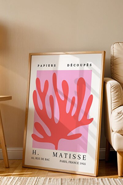 Saturn Henri Matisse Papiers Decoupes Framed Painting - Paper Cut Art - Eclectic Style Wall Decor