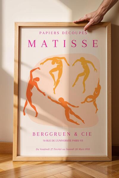 Saturn Henri Matisse the Dance Framed Painting - Paper Cut Art - Eclectic Style Wall Decor