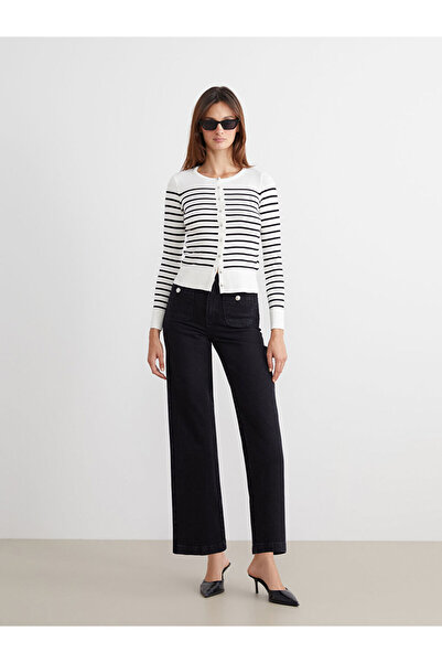 LC Waikiki Sparkling Selections from Shining Store |   Crew Neck Women's Knitwear Cardigan