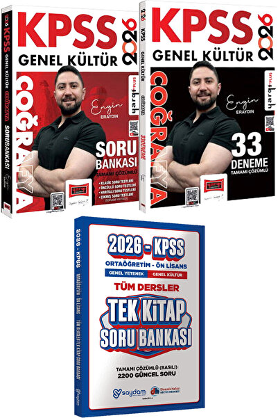 Yargı Yayınları 2026 KPSS Coğrafya Soru Bankası 33 Deneme - Ortaöğretim Ön Li...