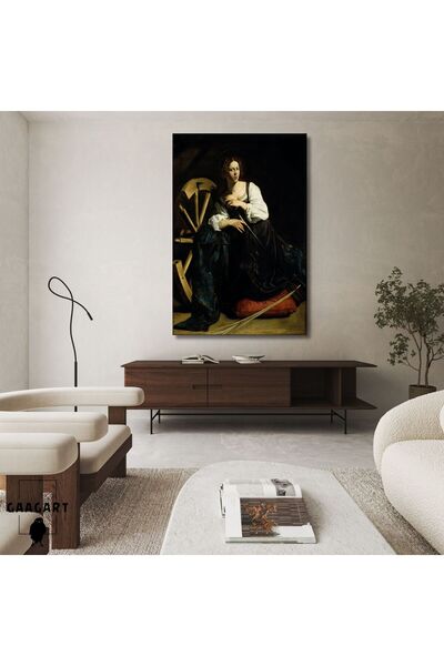 GAAGART Tekli Dikey Kanvas Caravaggio İskenderiyeli Katerina